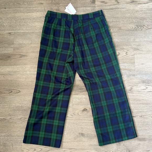 Alexia Admor Jayden Wide Leg Cropped Pants - Size 14 - Green Plaid -‎ NWT - Picture 4 of 12